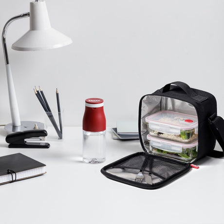 Urban Food Casual Bag With Container Glass Black