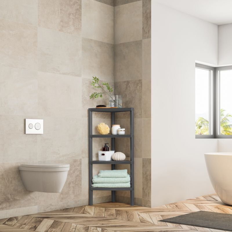 Corner Rack Lombok 4 Levels Grey