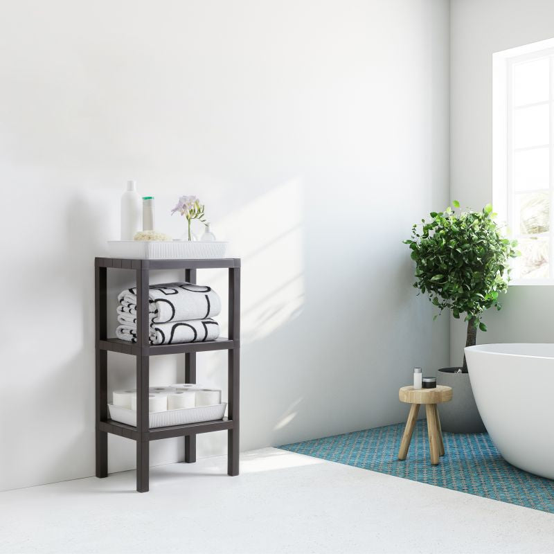 Rectangular Rack Lombok 3 Levels Grey