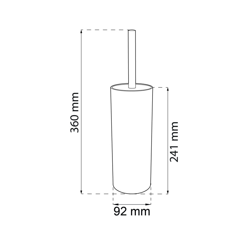 Toilet Brush Marble White