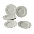 Porcelain Round Serving Plate White (Set of 7pcs)