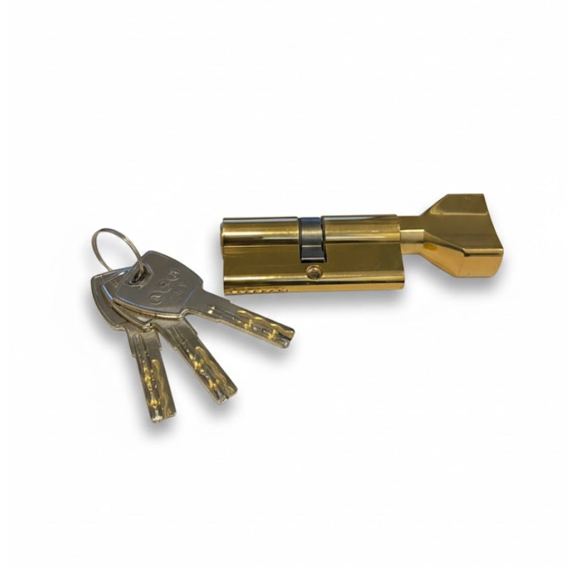 Knob Cylinder 70mm Gold