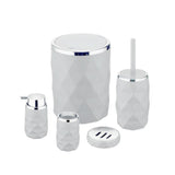 Prizma Bathroom Set of 5 pcs White