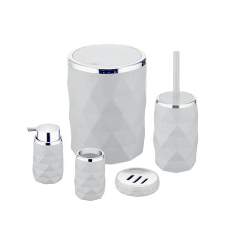 Prizma Bathroom Set of 5 pcs White