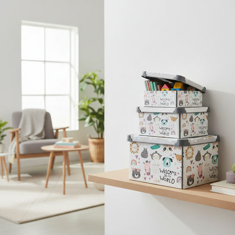 Plastic Storage Box (Set of 3)