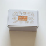 White Rectangular Tin Snacks Can