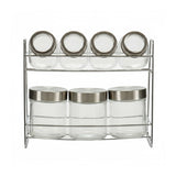Glass Spice Jar With Stand (Set of 7)