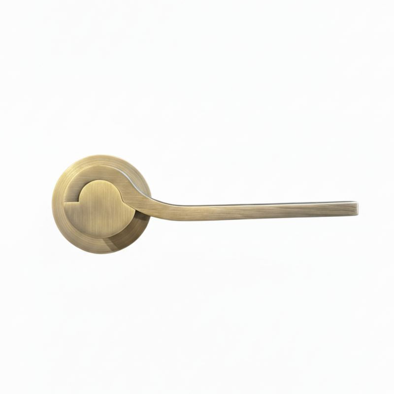 Door Lock Handle Antique Brass