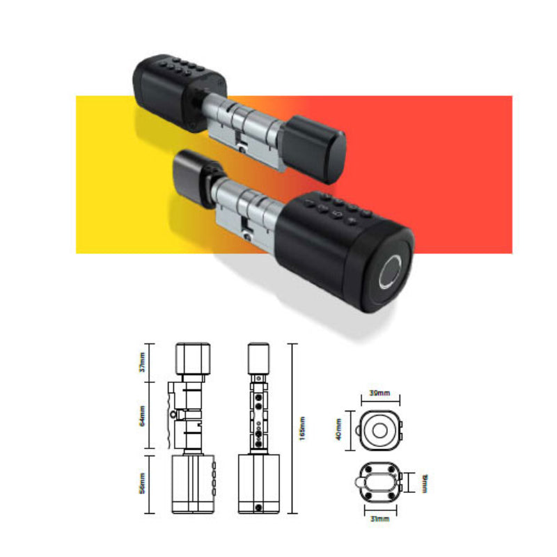 EuroArt Keyless Entry Security Cylinder with Touch Keypad