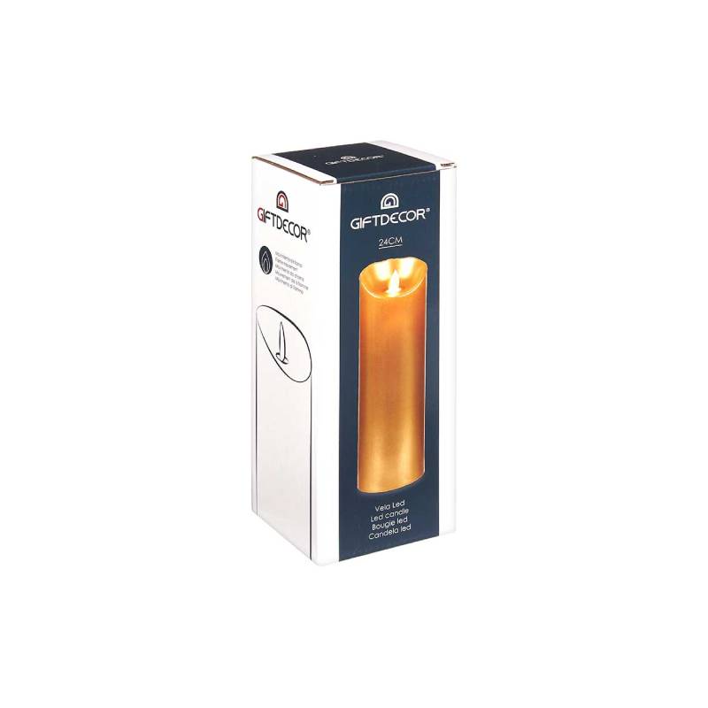 Candle Flame Gold Led 24cm