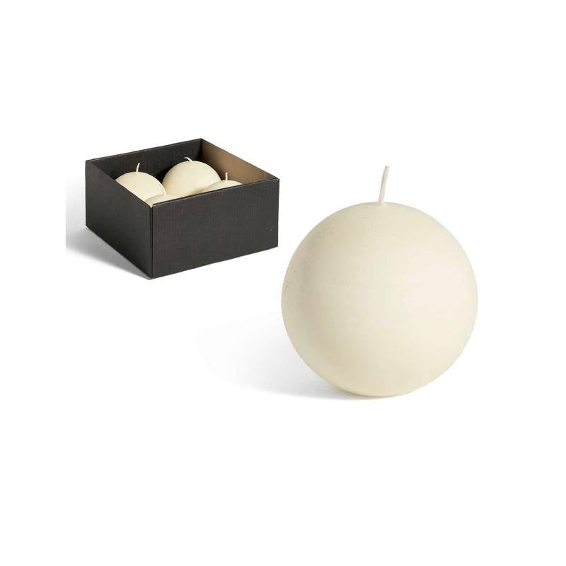 Cream Ball Candle Diam 10cm