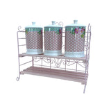 Ceramic Storage Container with Stand Set of 3pcs