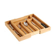 Extensible Bamboo Cutlery Tray 6 Slots
