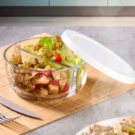 Glass Lunch Box With Fridge Divider 785ml