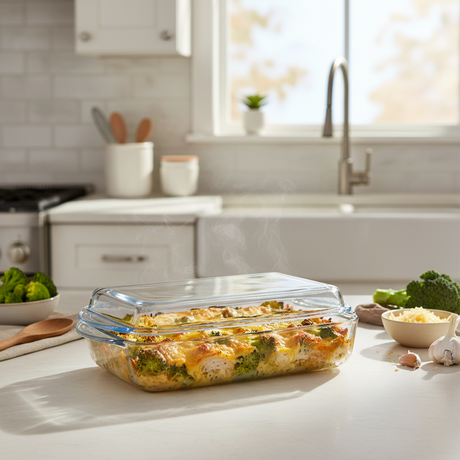 Borcam Glass Dish With Lid 1950ml