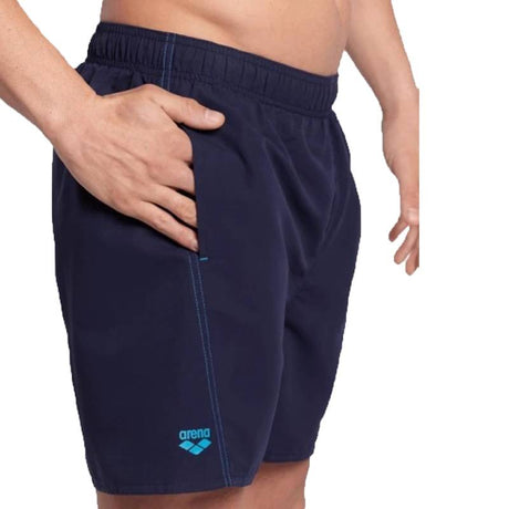 Arena Fundamentals Logo Boxers-Navy Turquoise