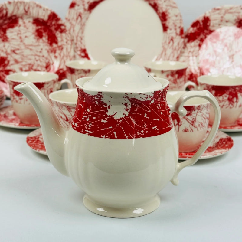 Splatters Pink Tea Set 24pcs