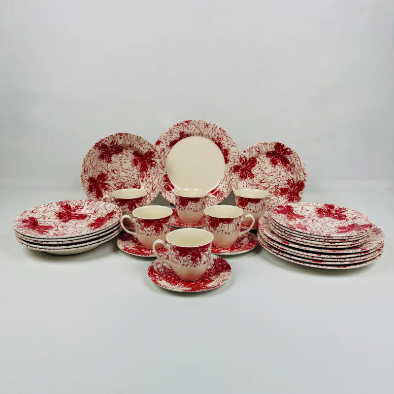 Splatters Pink Dinner Set 85pcs