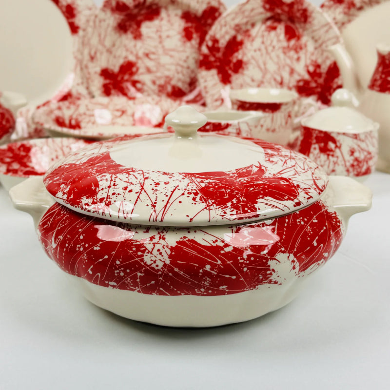 Splatters Pink Dinner Set 85pcs