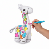 Soft plush giraffe for colouring
