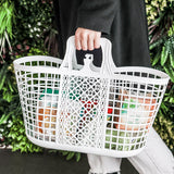 Multi Purpose Plastic Storage Basket White