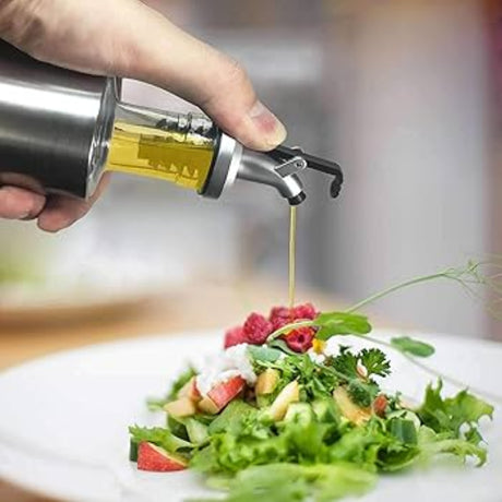 Glass Oil Bottle With Dispenser Stopper 180ml