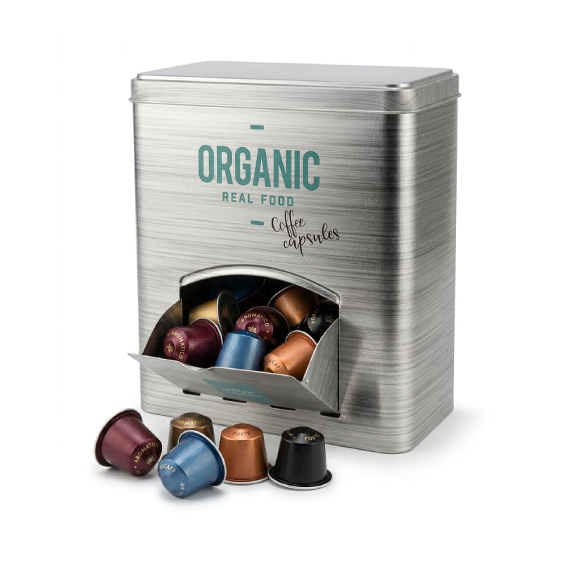 Tin Coffee Capsule Dispenser Container
