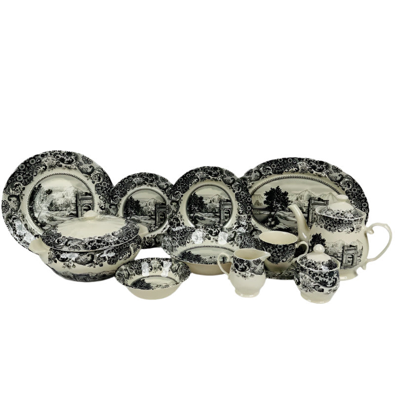 Rome Grey Dinner Set 85pcs