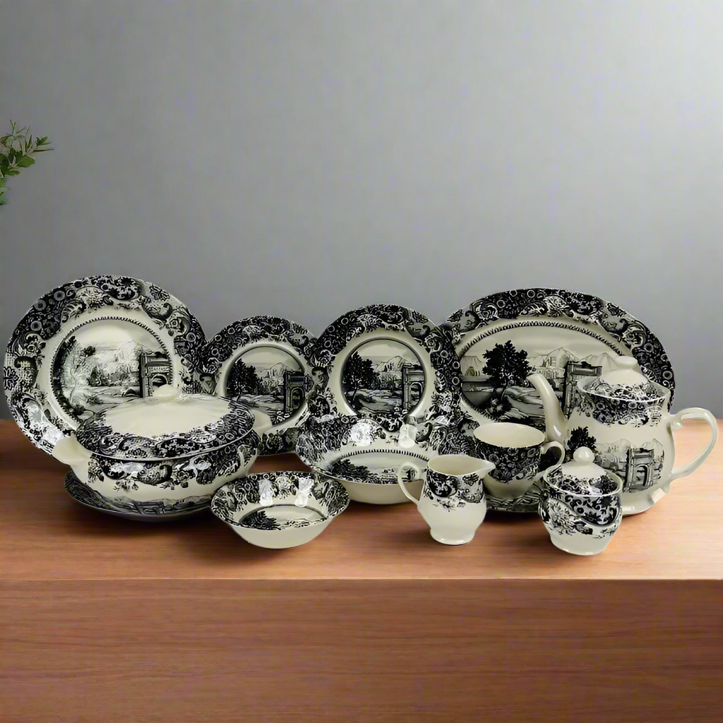 Rome Grey Dinner Set 85pcs