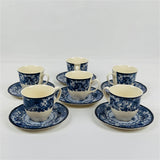 Divine Dark Blue Cup Saucer Set 12pcs