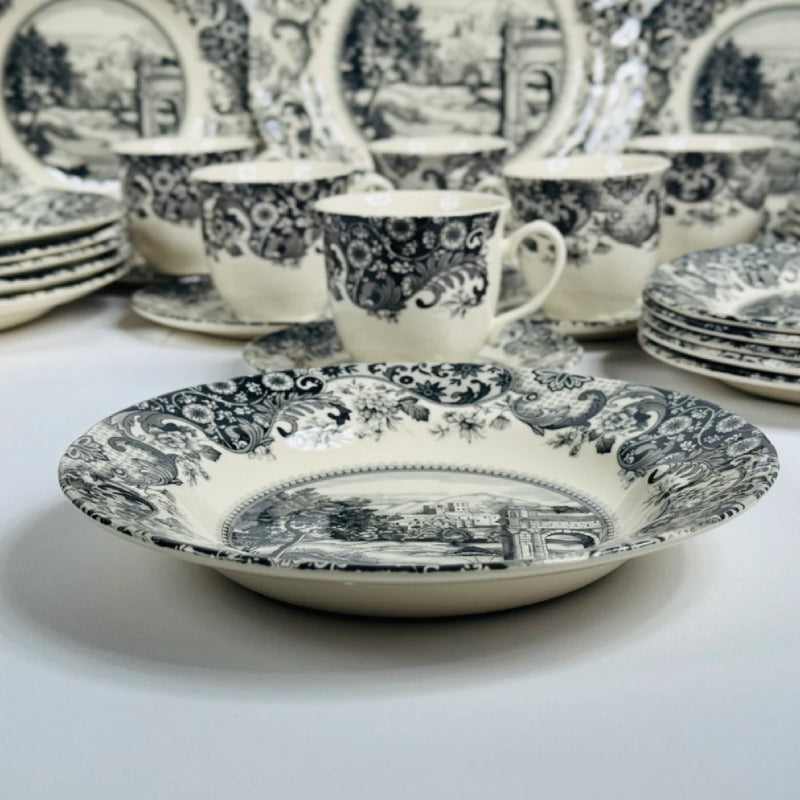 Rome Grey Dinner Set 85pcs