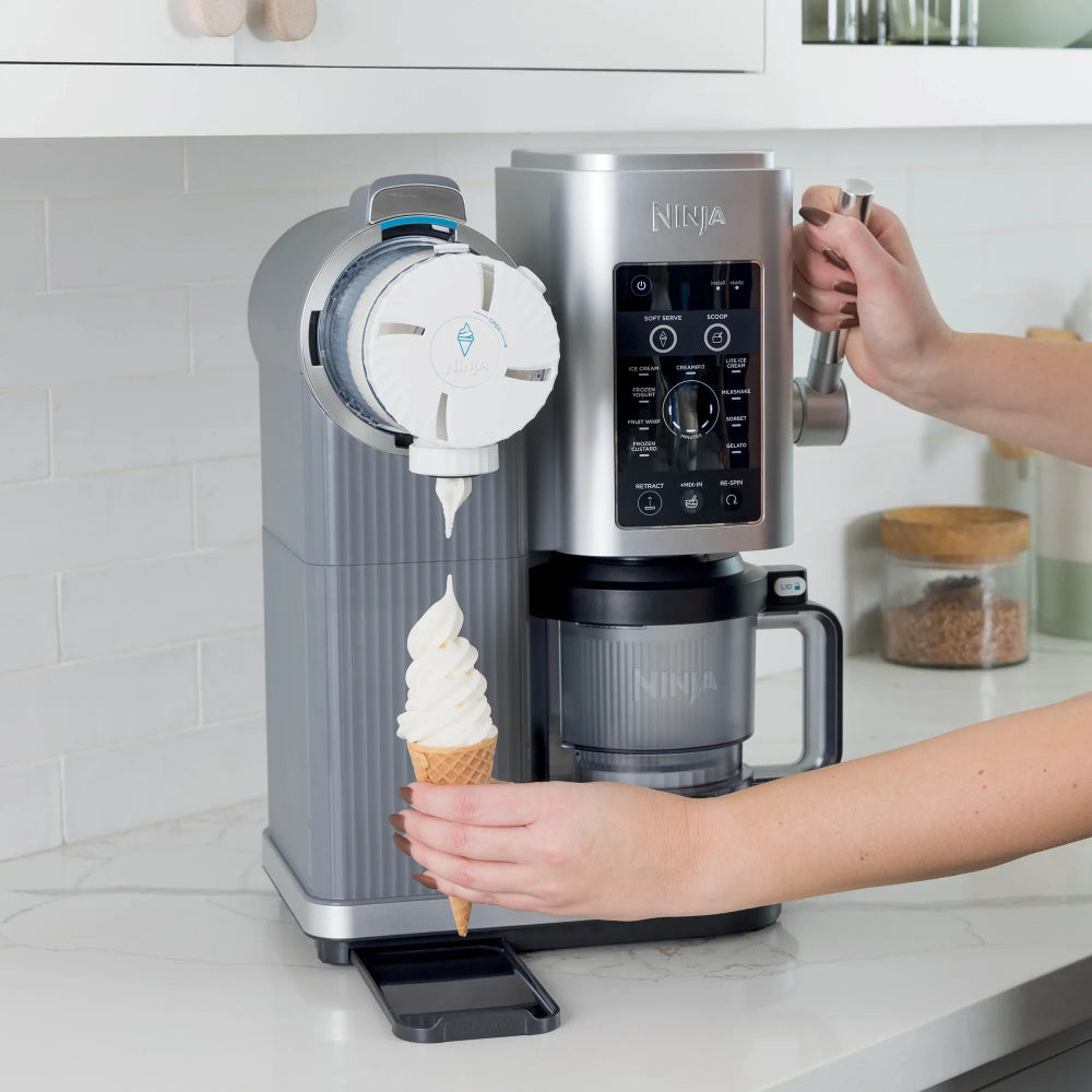 Ninja CREAMi Scoop & Swirl Ice Cream & Soft Serve Maker Platinum Silver