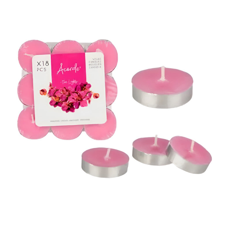Orchid Tea Light Candles Set of 18pcs