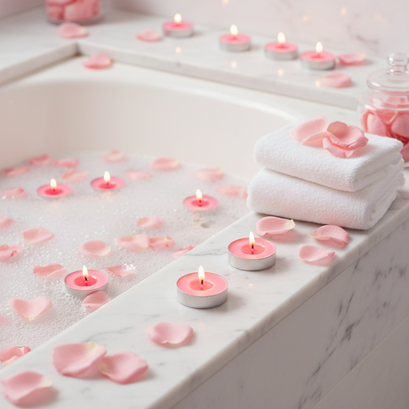 Orchid Tea Light Candles Set of 18pcs