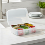 Organizer 8 Compartments Lid White