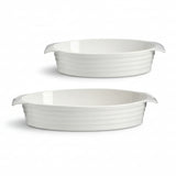 Oval Baking Dish Closed Handle (Set of 2pcs)