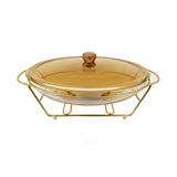 Oval Burner Dish 3L Gold