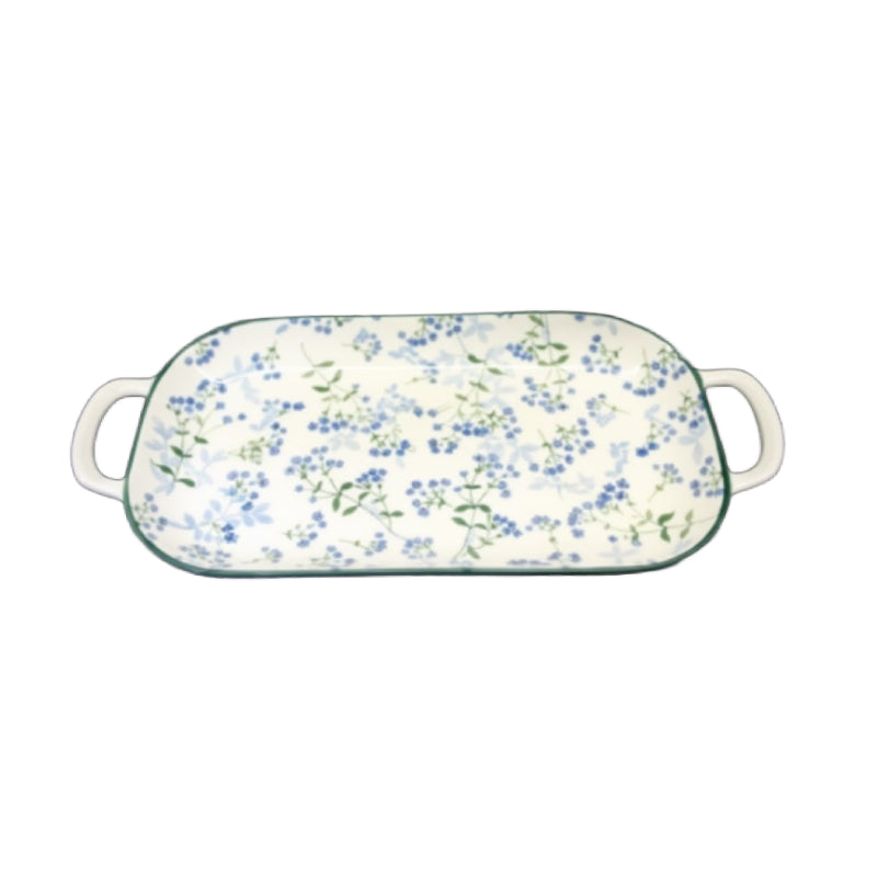 Oval Plate With Handle 14"