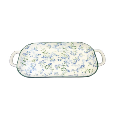 Oval Plate With Handle 14"