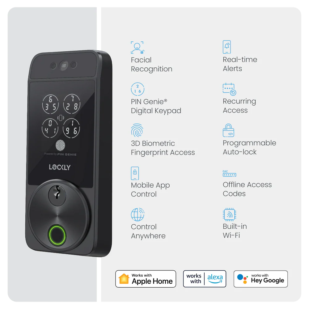 Lockly Visage Zeno Series Facial Recognition Deadbolt