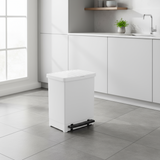 Pedal Dust Bin 25L White
