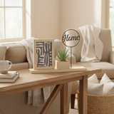 Photo Holder 10x15cm With Plant And Home Stand Black