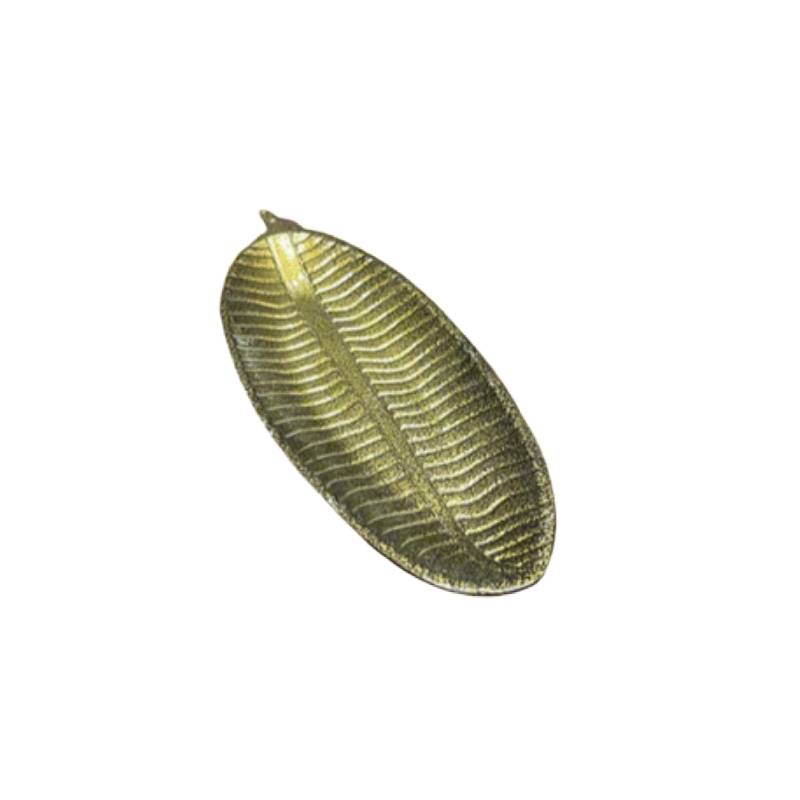 Pineapple leaf Serving Tray Antique Gold