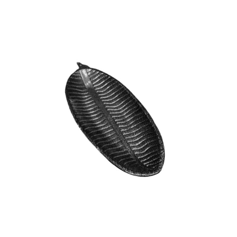 Pineapple leaf Serving Tray Black