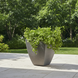Planter Ribbed Light Grey