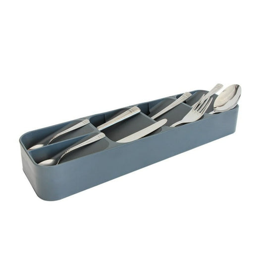 Plastic Cutlery Organizer Grey
