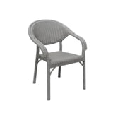 Bambu Rattan Armchair Grey
