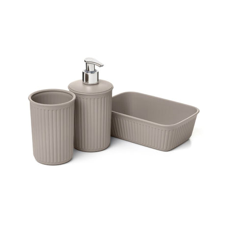 Plastic Brown Bathroom (Set of 3)