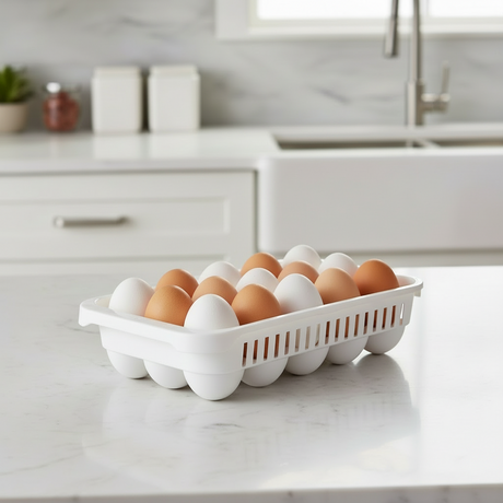 Plastic Egg Tray 15 Holes White