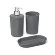 Plastic Grey Bathroom (Set of 3)
